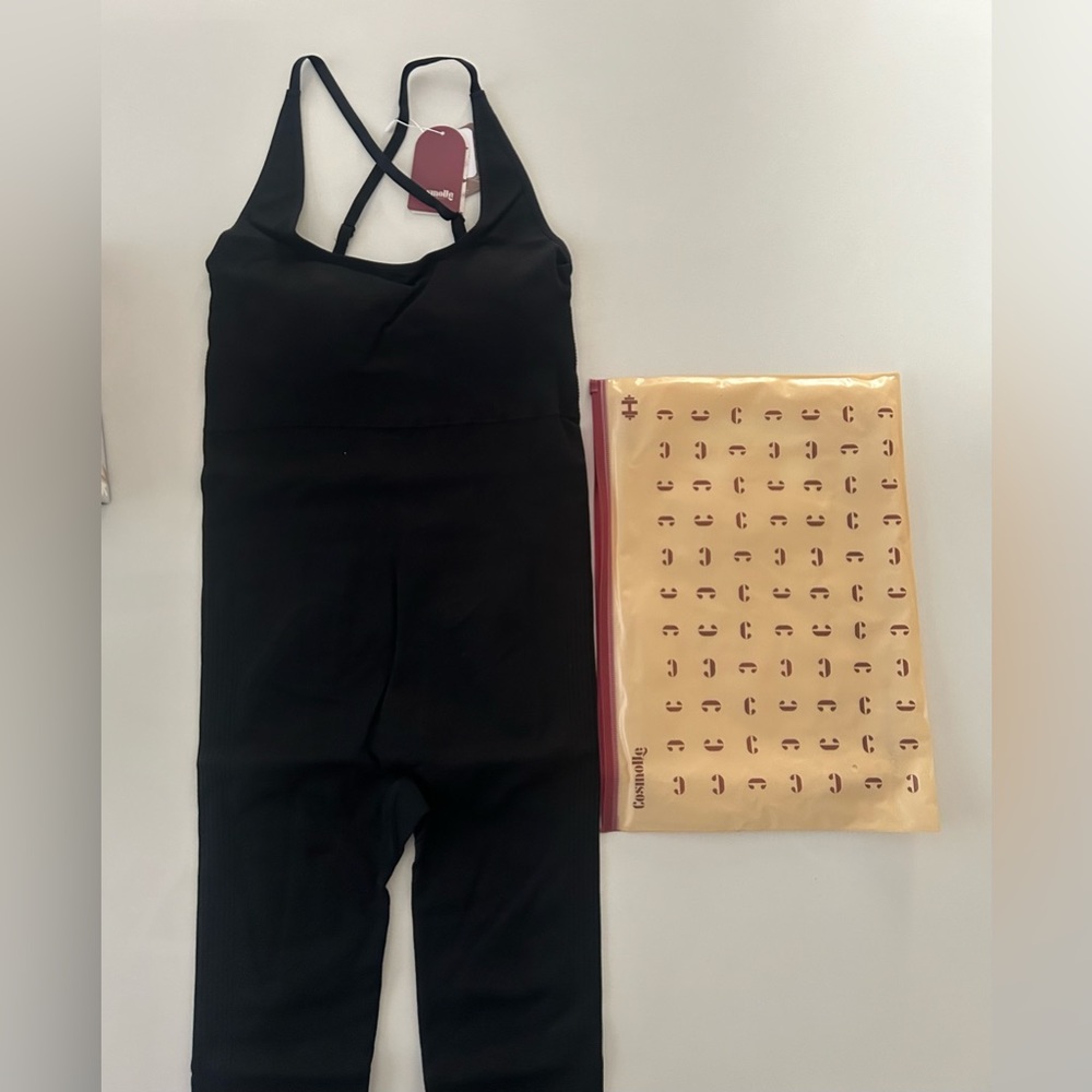Popilush Bodysuit Full Body Suit Shapewear cross back strap Size S NEW TAGS
